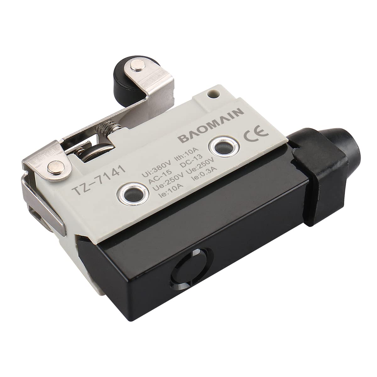BAOMAIN Limit Switch TZ-7141, Short Hinge Roller Lever Actuator